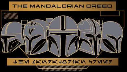 Star Wars The Mandalorian Creed Men's T-Shirt - Black - 4XL Zwart