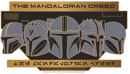 Star Wars The Mandalorian Creed Men's T-Shirt - White - 5XL Wit
