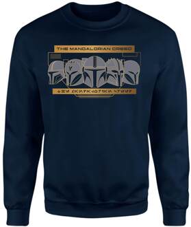 Star Wars The Mandalorian Creed Sweatshirt - Navy - S Blauw