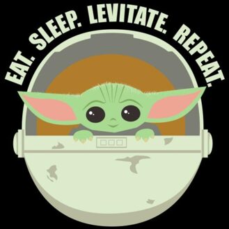 Star Wars The Mandalorian Eat Sleep Levitate Repeat Unisex T-Shirt - Black - XS Zwart