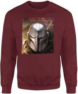 Star Wars The Mandalorian Focus Sweatshirt - Burgundy - M Rood