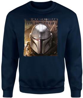 Star Wars The Mandalorian Focus Sweatshirt - Navy - L Blauw