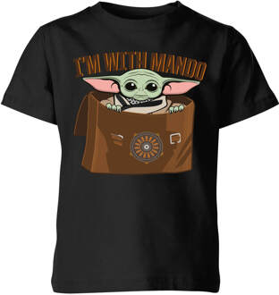 Star Wars The Mandalorian I'm With Mando Kids' T-Shirt - Black - 110/116 (5-6 jaar) Zwart