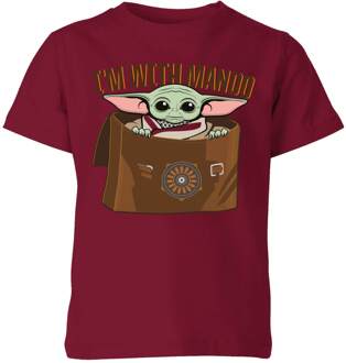 Star Wars The Mandalorian I'm With Mando Kids' T-Shirt - Burgundy - 146/152 (11-12 jaar)
