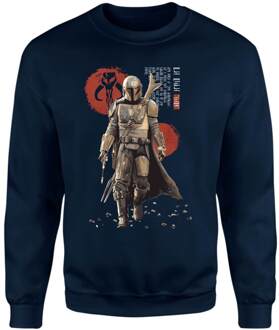 Star Wars The Mandalorian Mando'a Script Sweatshirt - Navy - M Blauw