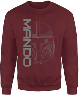 Star Wars The Mandalorian Mando Sweatshirt - Burgundy - M Rood