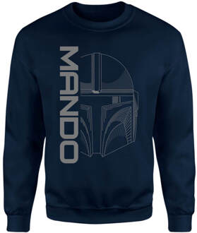 Star Wars The Mandalorian Mando Sweatshirt - Navy - L Blauw