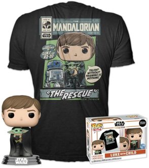 Star Wars The Mandalorian Pop! and Tee EXC Bundle XL