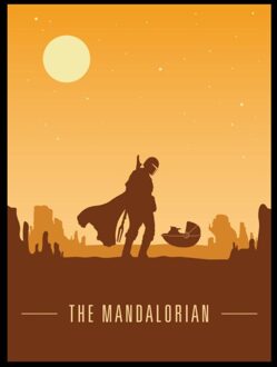 Star Wars The Mandalorian Retro Poster Unisex T-Shirt - Black - XS Zwart
