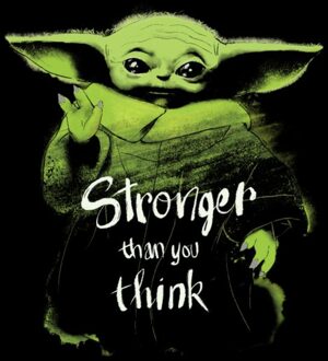 Star Wars The Mandalorian Stronger Than You Think Unisex T-Shirt - Black - XS Zwart
