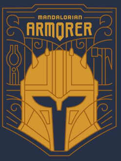 Star Wars The Mandalorian The Armorer Badge Men's T-Shirt - Navy - S Blauw