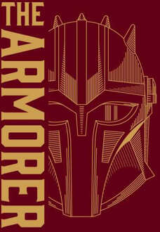 Star Wars The Mandalorian The Armorer Men's T-Shirt - Burgundy - XS Rood