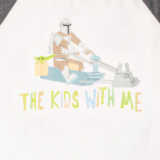 Star Wars The Mandalorian The Kids' With Me Men's Pyjama Set - White/Grey - L - White/Grey