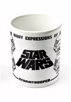 Star Wars Uitdrukkingen van een Stormtrooper mok (Wit/zwart)