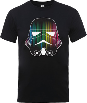 Star Wars Verticale Strepen Stormtrooper T-shirt - Zwart - S