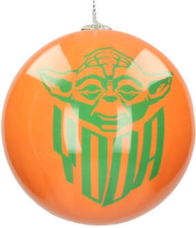 Star Wars: Yoda And Logo Christmas Ball Oranje