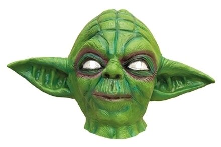 Star Wars Yoda masker van latex - groen - verkleedmasker - carnaval - volwassenen