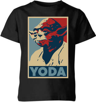 Star Wars Yoda Poster Kids' T-Shirt - Black - 134/140 (9-10 jaar) Zwart - L