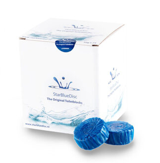 Starbluedisc toiletblok jaarverpakking a 24 stuks blauw