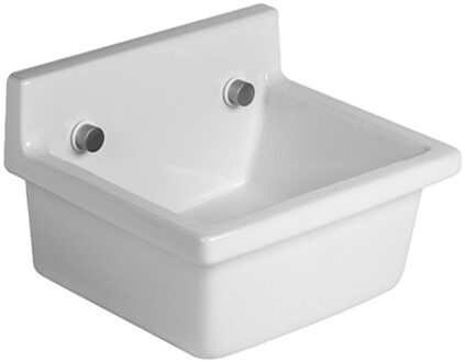 Starck 3 Uitstortgootsteen Exlusief Emmerrooster 48x42.5x30 cm Rechthoek Keramiek Wit