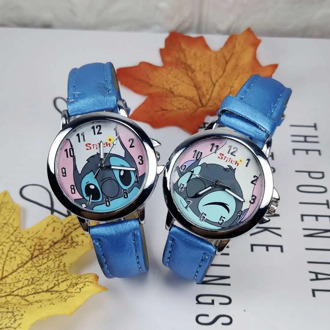 StarCraft baby stitch children's watch Boys' cartoon waterproof leather watch kids watches boys kids watch clock watches
