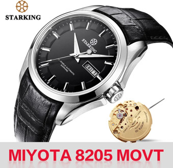 STARKING Men Mechanical Watch Miyota 8205 Movt Automatic Self-wind Watches Waterproof Sapphire Wristwatch Gift Relogio Masculino