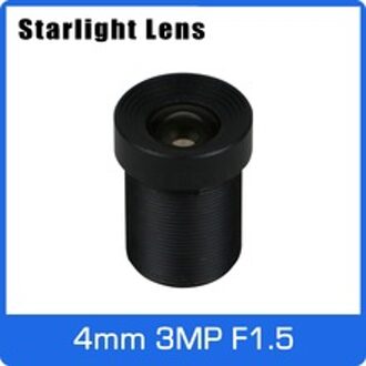 Starlight Lens 3MP 4 Mm Vaste Diafragma F1.5 Voor Sony IMX290/291/307/327 Lage Licht Cctv Ahd Camera ip Camera