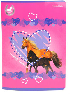 Starpak Sweet Horses A5 schrift geruit