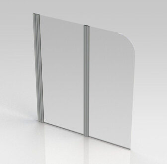 Start Pannello badwand - 120x140cm - 2 delig - 5mm aluminium - helder glas
