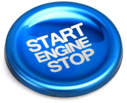 Start Stop Drukknop Contactslot Gat Decoratie Ring Motor Schakelaar Trim Sticker Fit Voor Alfa romeo Giulia stelvio Blauw
