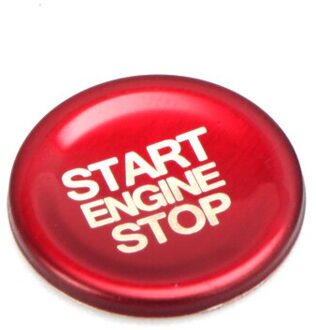 Start Stop Drukknop Contactslot Gat Decoratie Ring Motor Schakelaar Trim Sticker Fit Voor Alfa romeo Giulia stelvio Rood