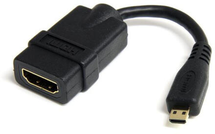 Startech 12 cm High-speed HDMI-adapterkabel - HDMI-naar-HDMI Micro - F/M