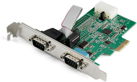 Startech 2-poorts PCI Express RS232 seriële adapterkaart 16950 UART