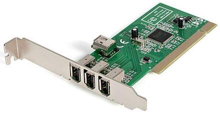 StarTech.com 4-poort PCI 1394a FireWire Adapter Kaart 3 Extern 1 Intern