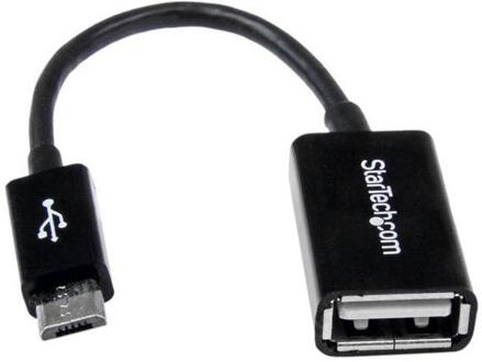 StarTech.com Micro USB naar USB OTG adapter zwart