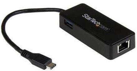 StarTech.com USB-C naar gigabit netwerkadapter en USB-A poort