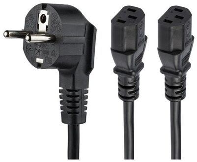 Startech StarTech.com C13 voedingskabel Schuko CEE7 naar 2x C13 2 m