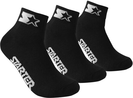 STARTER 3-Pack Quarter Socks - 3 Paar Sokken Zwart - 39 - 42