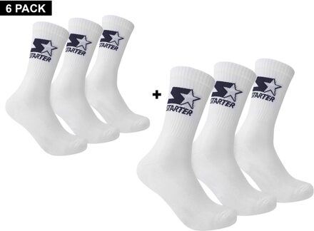 STARTER 6-Pack Crew Socks - 6 Paar sokken Wit - 43 - 46