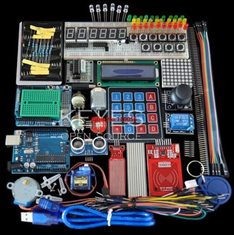Starter Kit for Arduino Uno R3 - Uno R3 Breadboard and holder Step Motor / Servo /1602 LCD / jumper Wire/ UNO R3