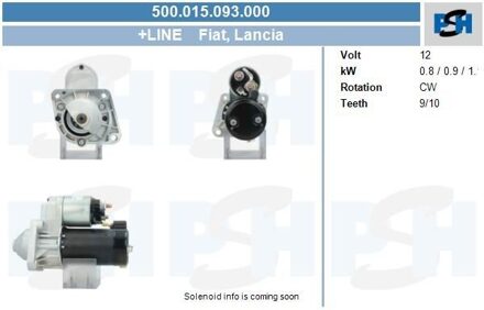 Startmotor Fiat 0.8 kw 500015093000