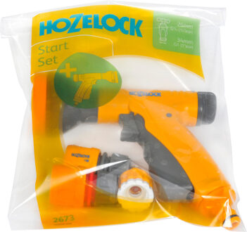 startset koppelstukken ½ inclusief Multi Sproei,- en broespistool in Grabbag.