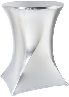 Statafelrok - zilverkleurig - ø80x110 cm