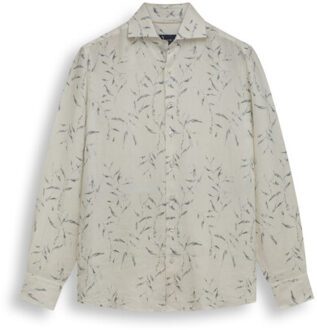 State Of Art 21416716 shirt ls print linen Wit - XL
