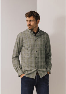 State Of Art 21525286 shirt ls checked Houtskool - XL