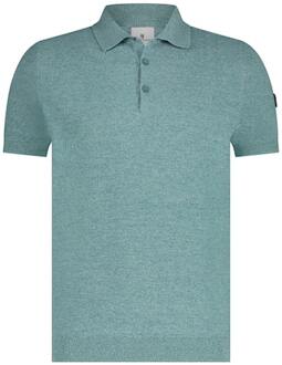 State Of Art 47114075 poloshirt knitted ss Blauw - L