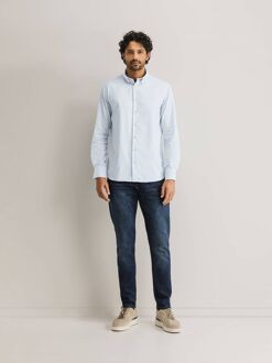 State Of Art Dobby Overhemd Streep Lichtblauw - 3XL,4XL,L,M,S,XL,XXL