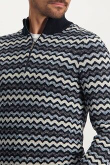 State Of Art Half Zip Donkerblauw Print - XXL,3XL