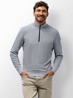 State Of Art Half Zip Trui Melange Lichtblauw - 3XL,L