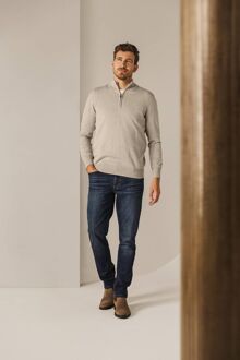 State Of Art Half Zip Trui Oak Ecru Off-White - XXL